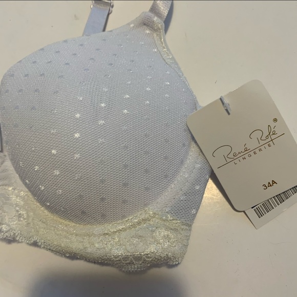 RENE ROFE white lace underwire t shirt bra - Picture 2 of 4